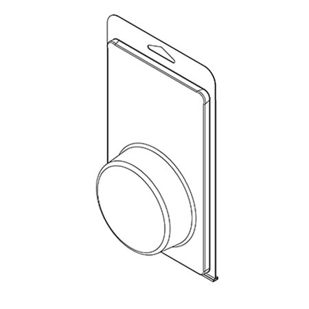 VISIPAK Thermoform-CLAMSHELL-#400-8.250-4.938-3.313-ROUND-1.125-0.020-CLEAR, 300PK 400TF